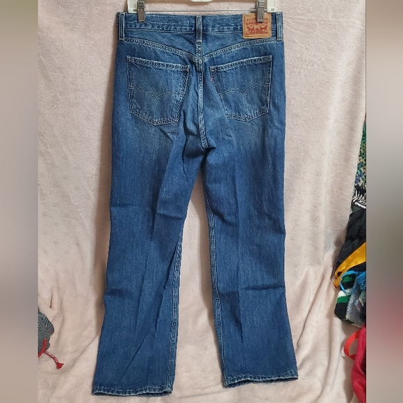 Levi's Low Pro Straight Denim Jeans, Waist 29 100% Cotton, No Stretch, Sz 8 - Picture 5 of 6